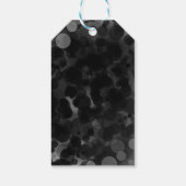 Zwart-wit gestippelde moderne chic feest cadeautje cadeaulabel (Achterkant)