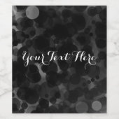 Zwart-wit gestippelde moderne chic feest wijnlabel wijn etiket (Enkel label)