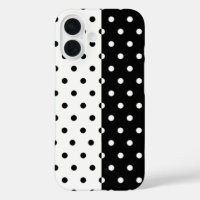 Zwart-wit gestippelde telefoonhoesje