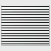 Zwart-wit gestreepd cadeaupapier (Vlak)