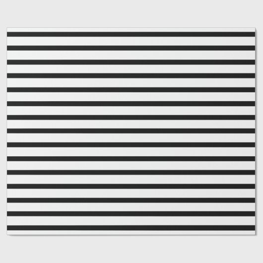 Zwart-wit gestreepd cadeaupapier (Vlak)