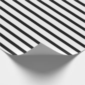 Zwart-wit gestreepd cadeaupapier (Hoek)