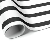 Zwart-wit gestreepd cadeaupapier (Rol Hoek)