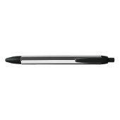 Zwart & Wit Gestreept Aangepast Persoonlijk Chic Blauwe Inkt Pen (Achterkant)