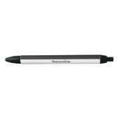 Zwart & Wit Gestreept Aangepast Persoonlijk Chic Blauwe Inkt Pen (Voorkant)
