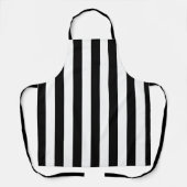 Zwart-wit gestreept Apron Schort (Voorkant)