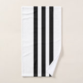 Zwart-wit gestreept bad handdoek (Handdoek)