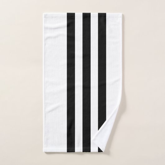 Zwart-wit gestreept bad handdoek (Handdoek)