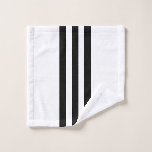 Zwart-wit gestreept bad handdoek (Wasdoekje)