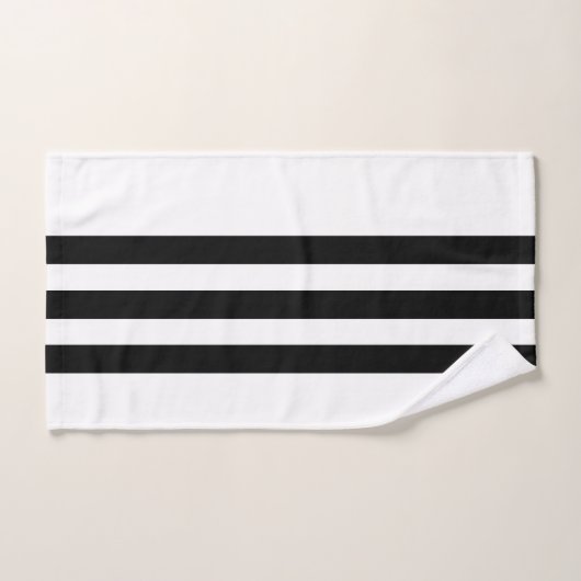 Zwart-wit gestreept bad handdoek (Handdoek)