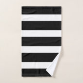Zwart-wit gestreept bad handdoek (Handdoek)
