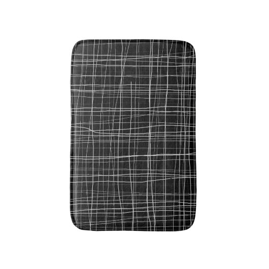 Zwart-wit gestreept badmat (Voorkant Verticaal)