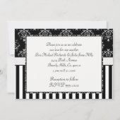 Zwart-wit gestreept barok kaart (Achterkant)