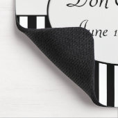 Zwart-wit gestreept barok muismat (Hoek)