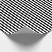 Zwart-wit gestreept cadeaupapier (Hoek)