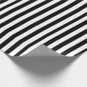 Zwart-wit, gestreept cadeaupapier (Hoek)
