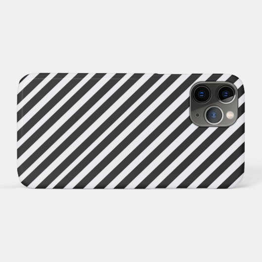 Zwart-wit gestreept Case-Mate iPhone case (Achterkant (horizontaal))