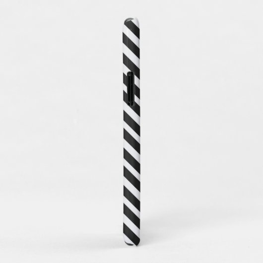 Zwart-wit gestreept Case-Mate iPhone case (Achterkant/rechts)
