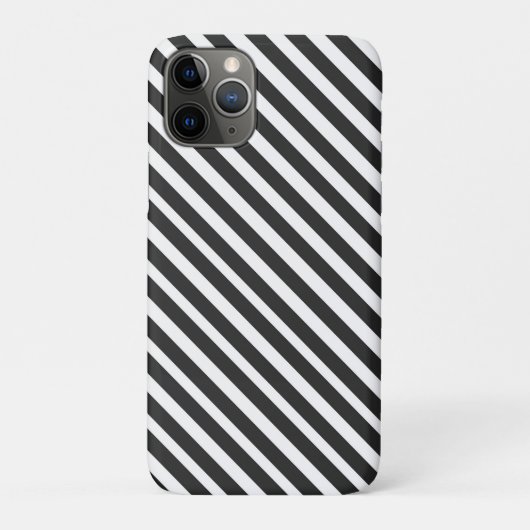 Zwart-wit gestreept Case-Mate iPhone case (Achterkant)