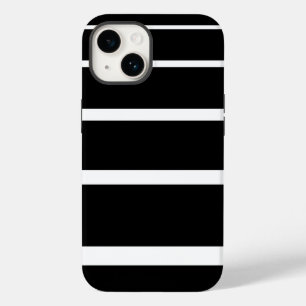 Zwart-wit gestreept Case-Mate iPhone hoesje