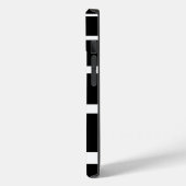 Zwart-wit gestreept Case-Mate iPhone hoesje (Achterkant / Links)