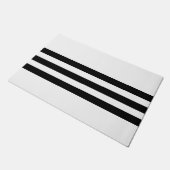 Zwart-wit gestreept deurmat (Schuin)