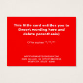 Zwart-wit Gestreept Eenvoudige Holiday Gift Kaart (Achterkant)