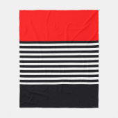 Zwart-wit gestreept fleece deken (Voorkant)