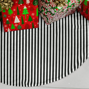 Zwart-wit gestreept fleece kerstboom rok