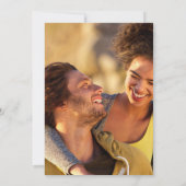 Zwart-wit gestreept foto save the date (Achterkant)
