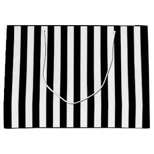 Zwart-wit gestreept groot cadeauzakje