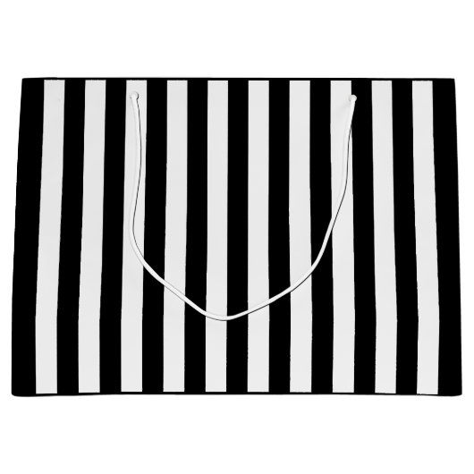 Zwart-wit gestreept groot cadeauzakje (Voorkant)