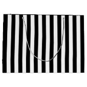 Zwart-wit gestreept groot cadeauzakje (Achterkant)