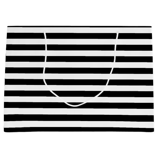 Zwart-wit gestreept groot cadeauzakje (Voorkant)