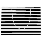 Zwart-wit gestreept groot cadeauzakje (Achterkant)