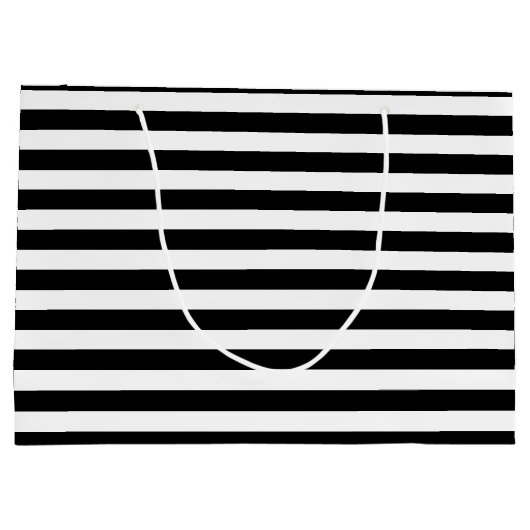 Zwart-wit gestreept groot cadeauzakje (Achterkant)