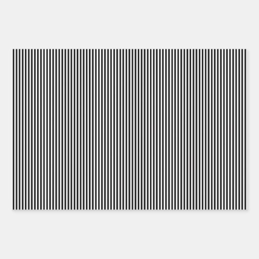 Zwart-wit gestreept inpakpapier vel (Voorkant)