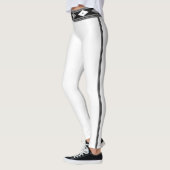 Zwart-wit, gestreept leggings (Links)