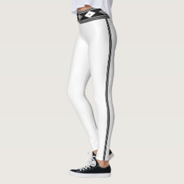 Zwart-wit, gestreept leggings