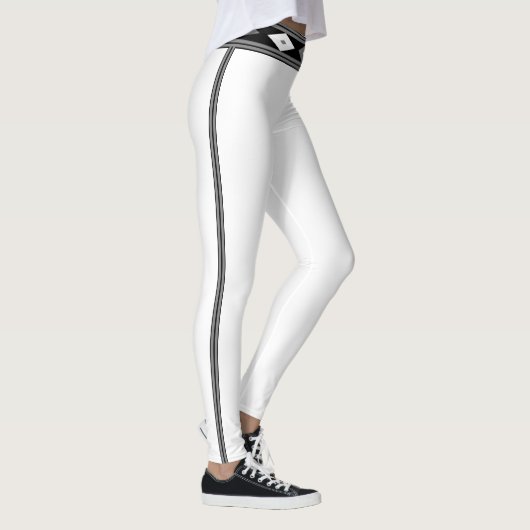 Zwart-wit, gestreept leggings (Rechts)