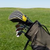 Zwart-wit gestreept met citroenen golfheadcover (Insitu)