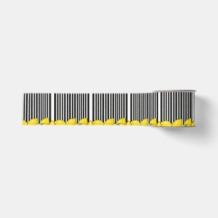 Zwart-wit gestreept met citroenen grosgrain lint