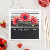 Zwart-wit gestreept met rood servet (Insitu)