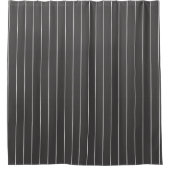 Zwart-wit gestreept modern boho geometrisch douchegordijn (Voorkant)