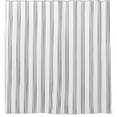 Zwart-wit gestreept modern boho geometrisch douchegordijn (Voorkant)