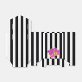 Zwart-wit gestreept ⎥ Monogram cadeauverpakking Bedankdoosjes (Uitgevouwen)