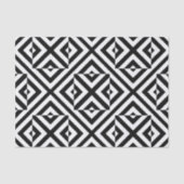 Zwart-wit gestreept op kunst Geometrisch Patroon Tissuepapier (Voorkant)