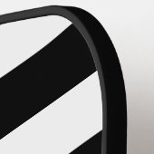 Zwart-wit gestreept patroon Roze monogram Pickleball Paddle (Links Detail)