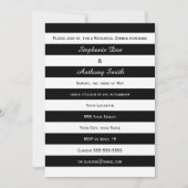 Zwart-wit gestreept repetitief diner kaart (Voorkant)