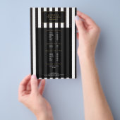 Zwart-wit gestreept Salon III Flyer (Hand)